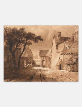 Study of Old Buildings Print by Samuel Palmer wall art,canvas print,home wall decor