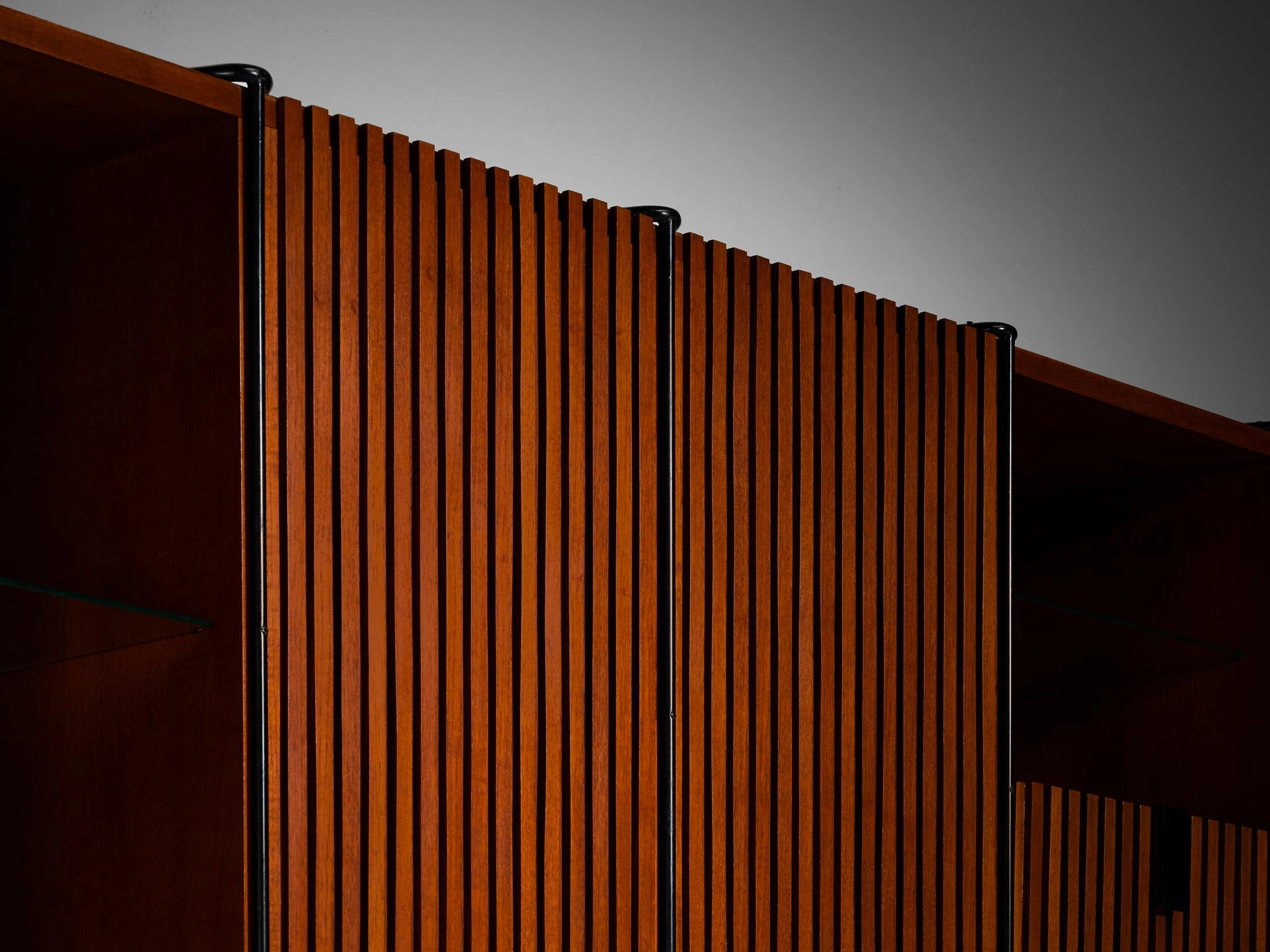 Taichiro Nakay for La Permanente Mobili Cant Wall Cabinet in Teak