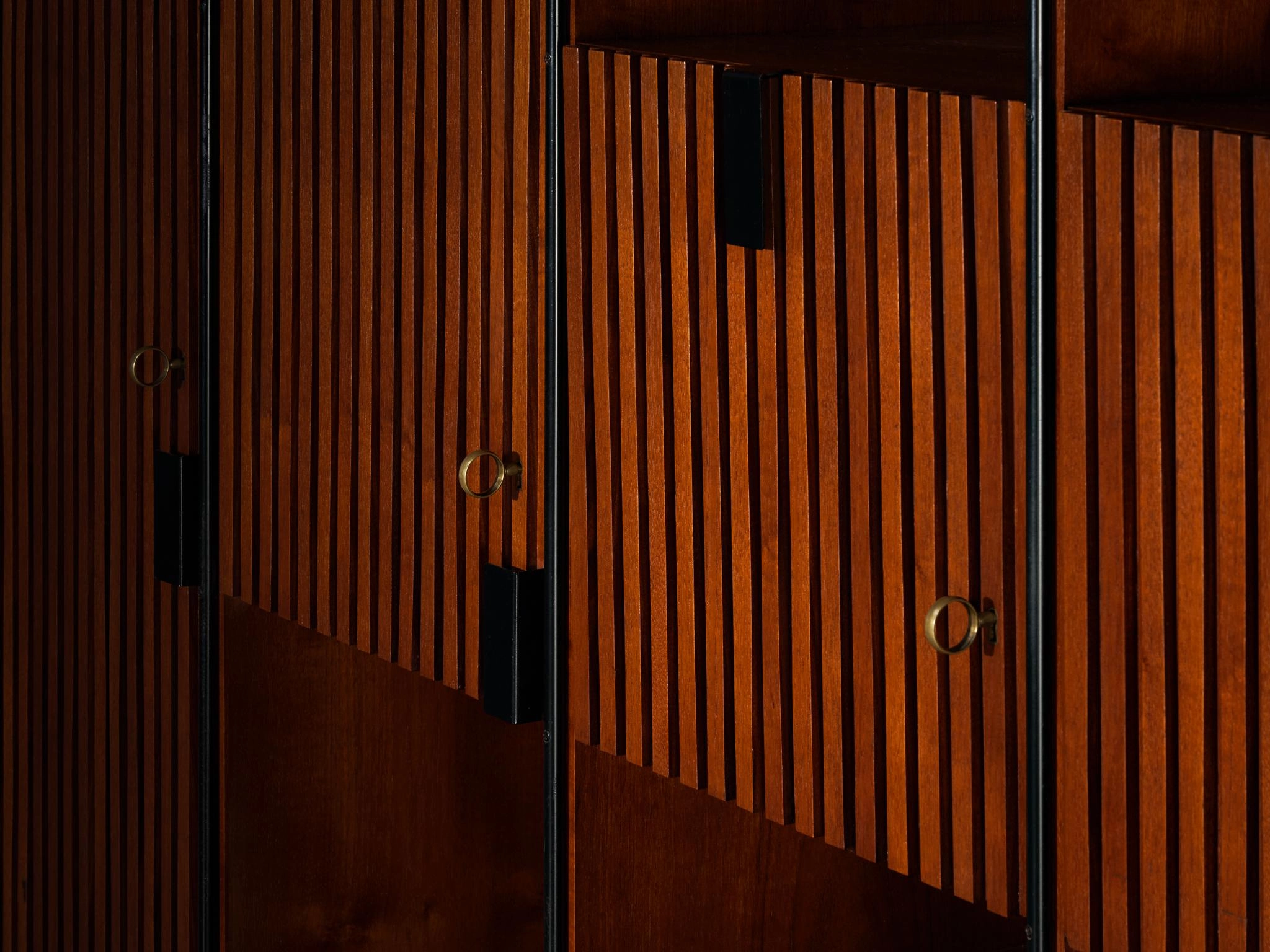 Taichiro Nakay for La Permanente Mobili Cant Wall Cabinet in Teak