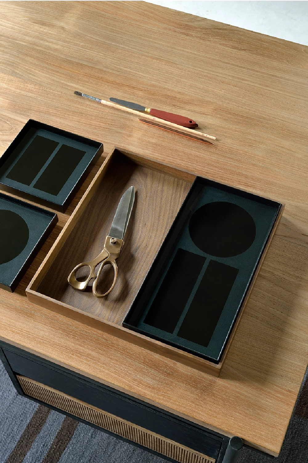 Teak Desk With Drawers | Ethnicraft Oscar