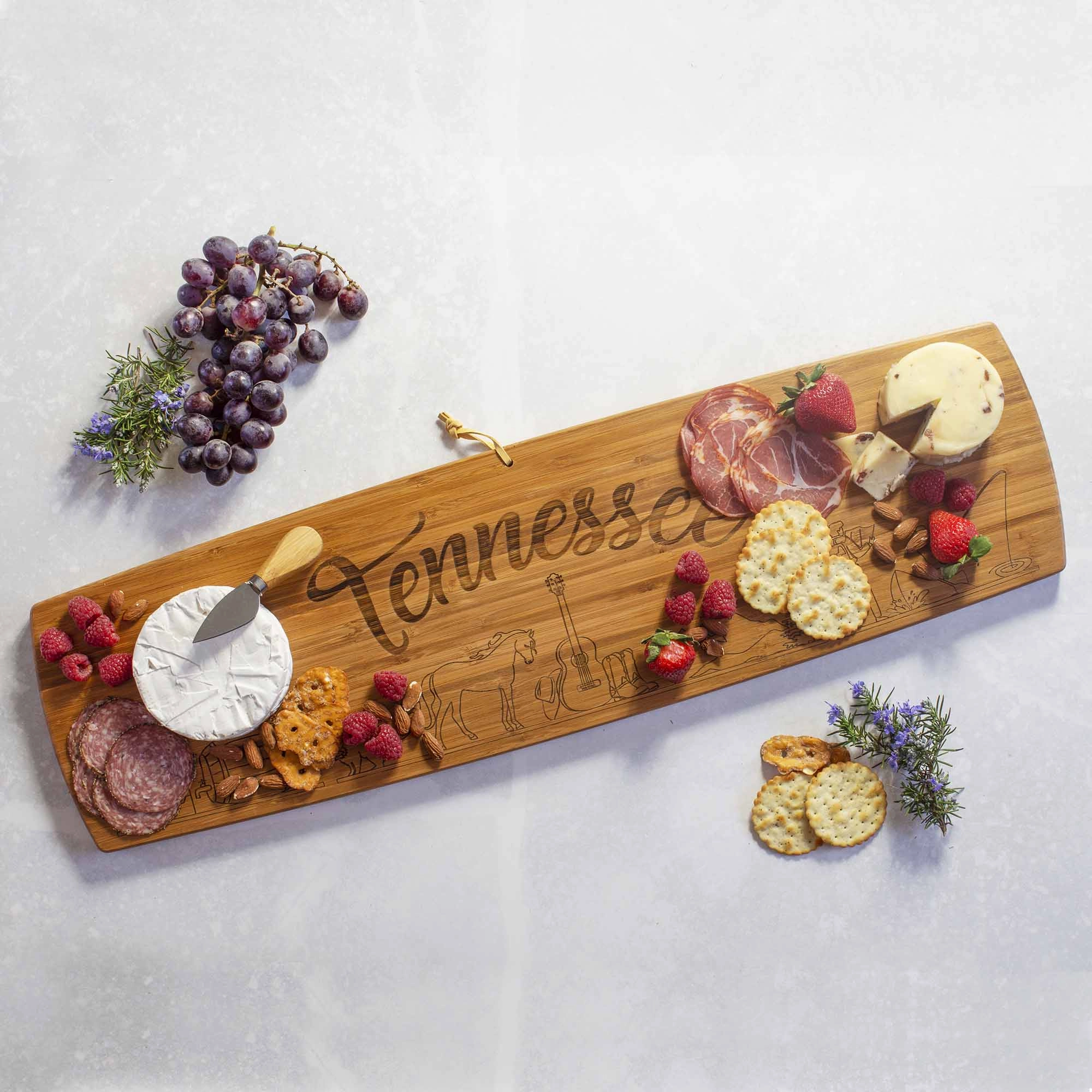 Tennessee Engraved XL Charcuterie Board, 30" x 8-1/2"