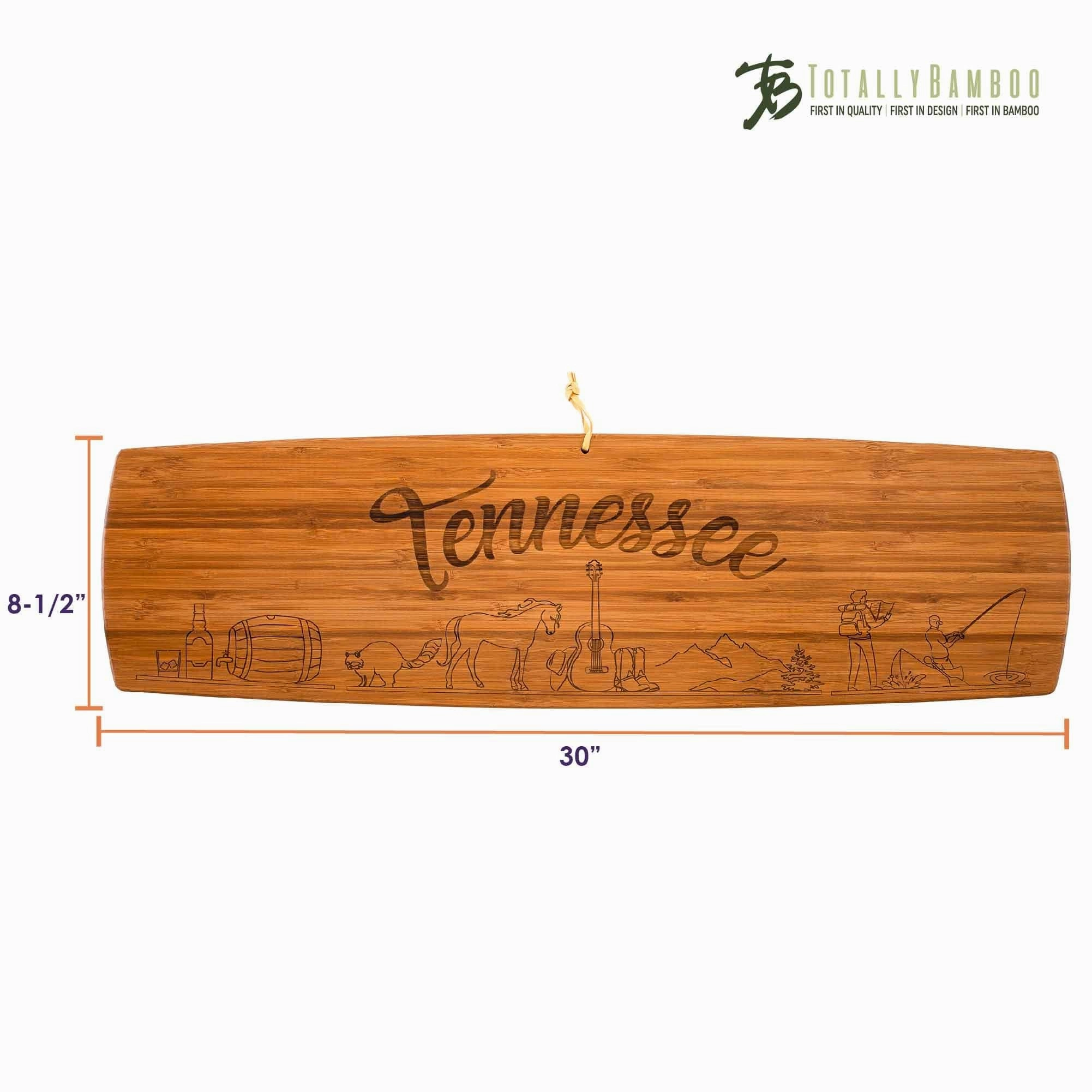 Tennessee Engraved XL Charcuterie Board, 30" x 8-1/2"