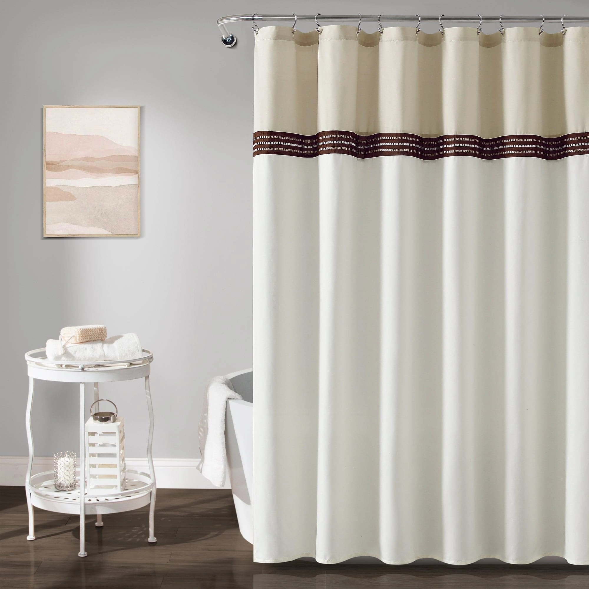 Terra Embroidery Shower Curtain shower curtain,bath curtain,bathroom decor