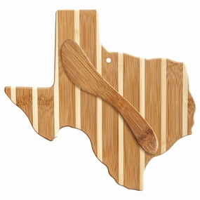 Texas Serving Board with Spreader Knife Gift Set cutting board,chopping board,kitchen tools
