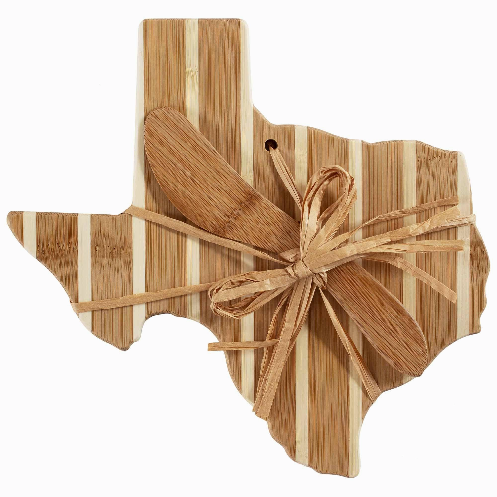 Texas Serving Board with Spreader Knife Gift Set