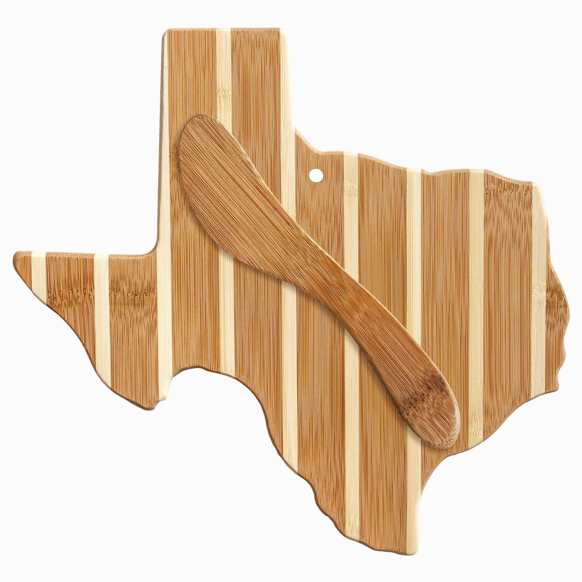 Texas Serving Board with Spreader Knife Gift Set cutting board,chopping board,kitchen tools