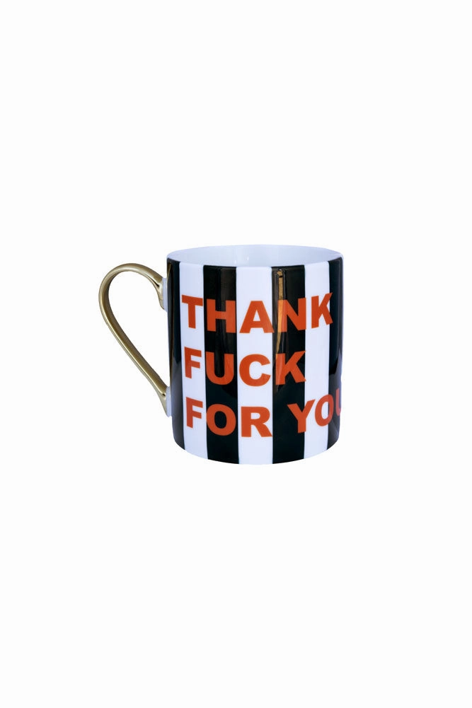 Thank Fuck For You Stripe Mug