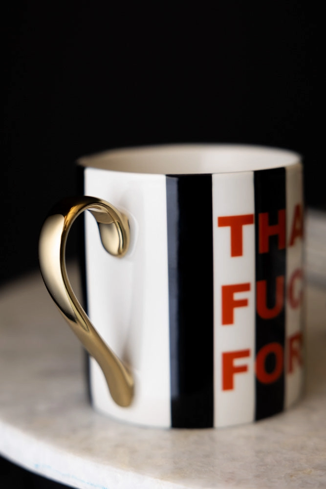 Thank Fuck For You Stripe Mug