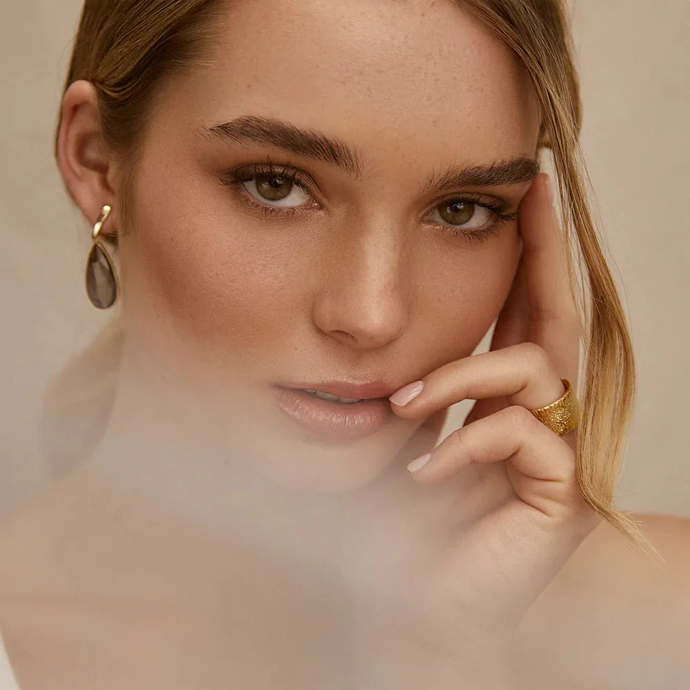 The Thorn Earrings in Smokey Quartz Shoes_Bianc-Jewellery