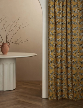 Tiger Jacquard Curtain Panel by Sarah Sherman Samuel home decor,home accents,interior accessories