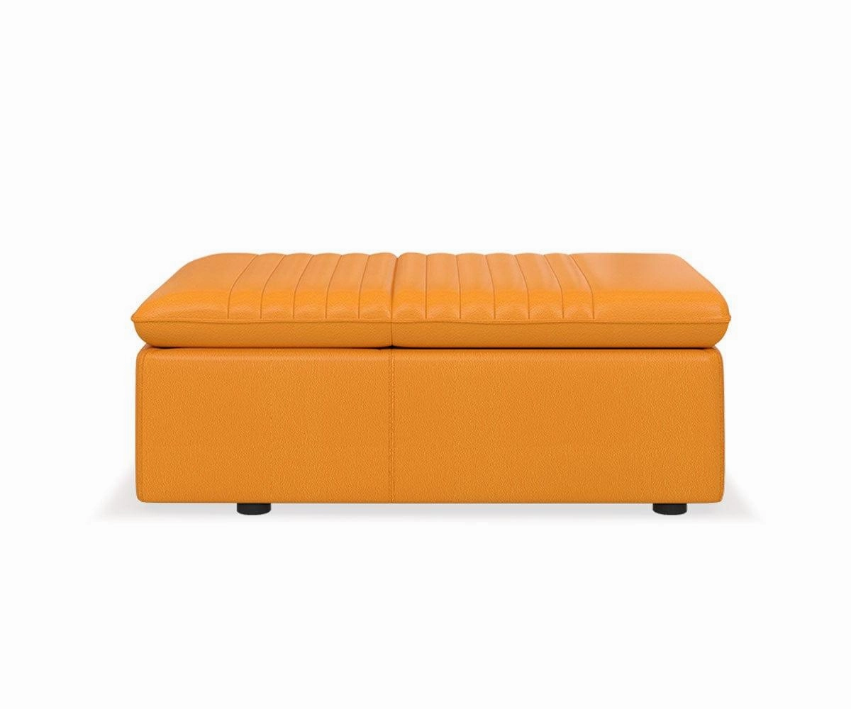 Tobi Leather Storage Ottoman & Chair
