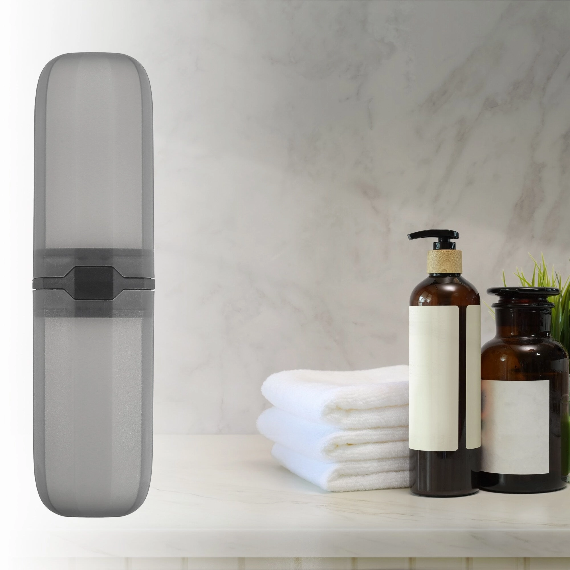 Toothbrush Case, Traveling Toothbrush Holders Case, Plastic, Clear, 7.87"x2.17"