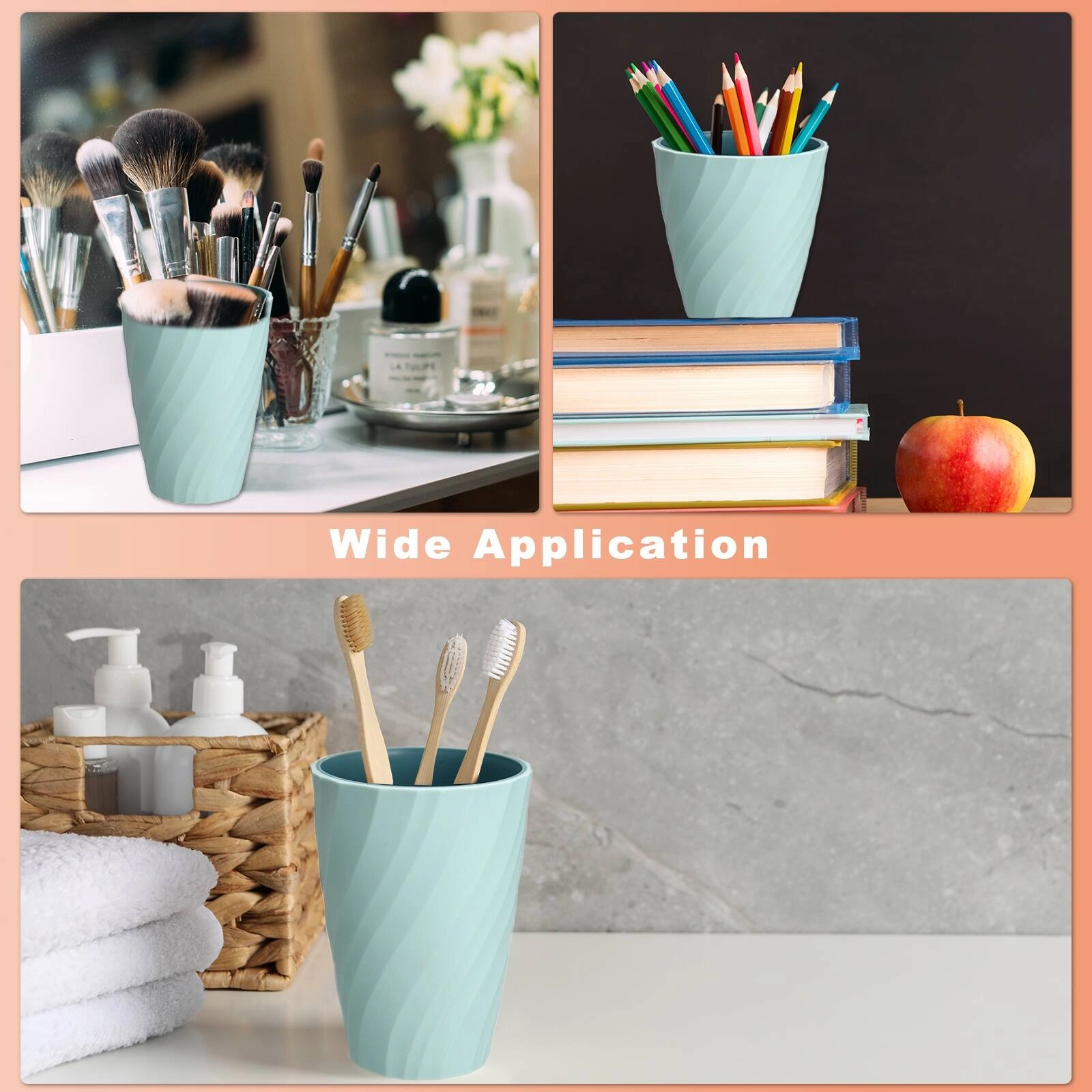 Toothbrush Cup Reusable Bathroom Tumbler Cup for Bathroom