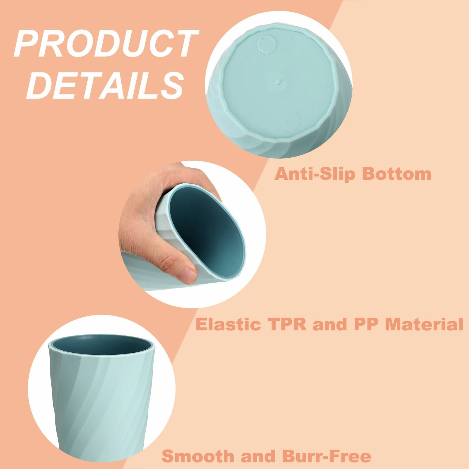 Toothbrush Cup Reusable Bathroom Tumbler Cup for Bathroom
