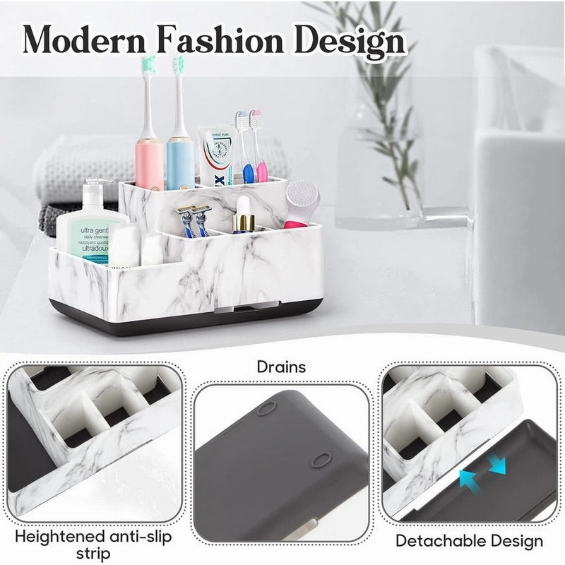 Toothbrush Holder,Bathroom Organizer Countertop