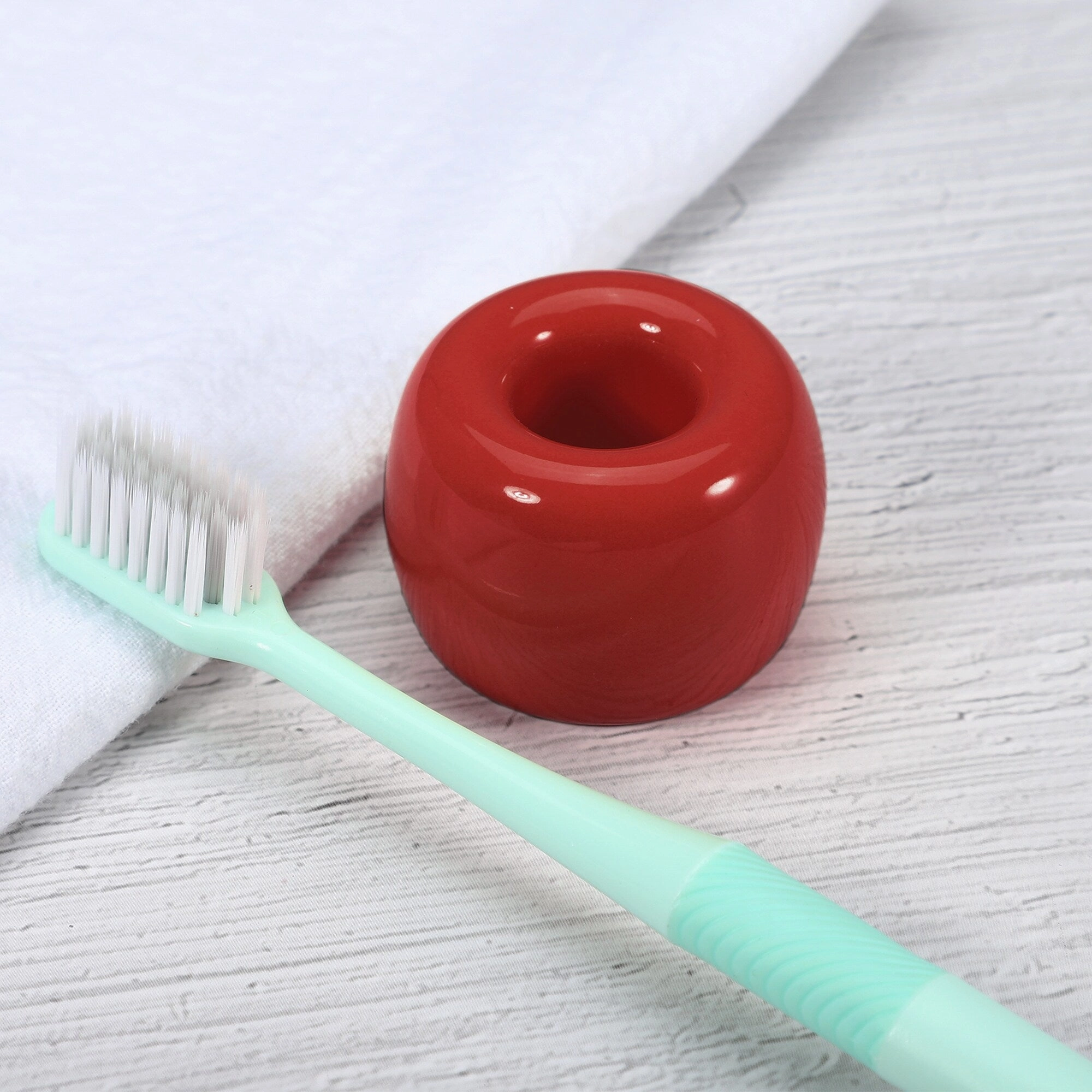 Toothbrush Holder, Round Mini Ceramic Toothbrush Holder Electric Toothbrush Holder, 1.65"x1.18", for Bathroom
