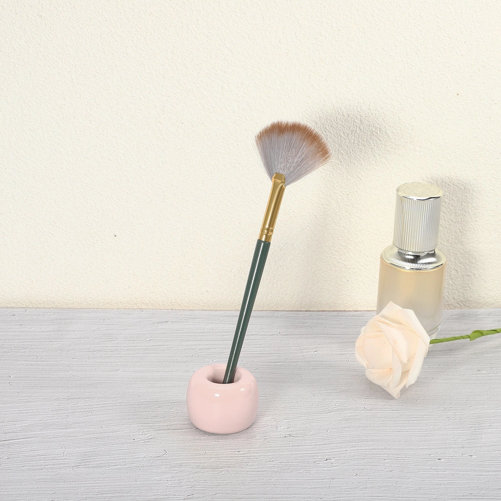 Toothbrush Holder, Round Mini Ceramic Toothbrush Holder Electric Toothbrush Holder, 1.65"x1.18", for Bathroom