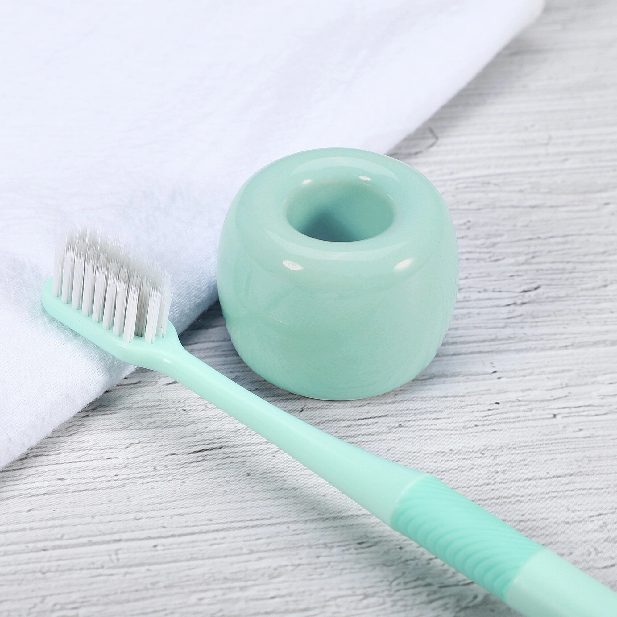 Toothbrush Holder, Round Mini Ceramic Toothbrush Holder Electric Toothbrush Holder, 1.65"x1.18", for Bathroom