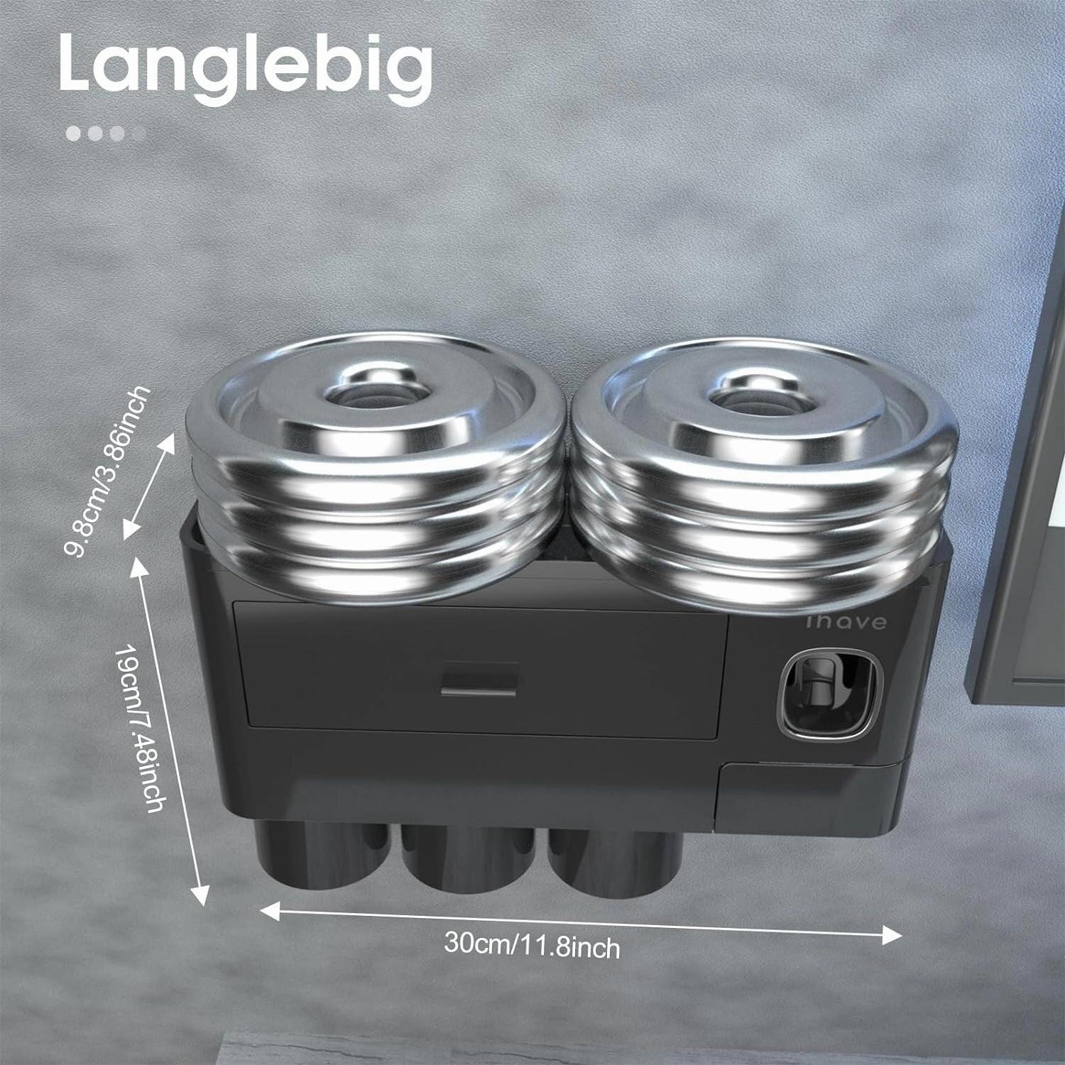 Toothbrush Holder Wall Mounted with Toothpaste Dispenser,Cosmetic Drawer
