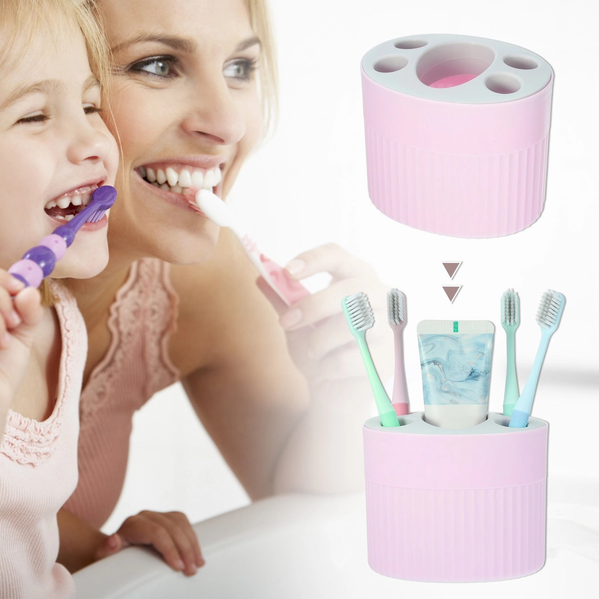 Toothbrush Holders, Bathroom Toothbrush Holders, Toothbrush Storage Organizers for Bathroom Storage, 4.69"x3.62"x3.73"