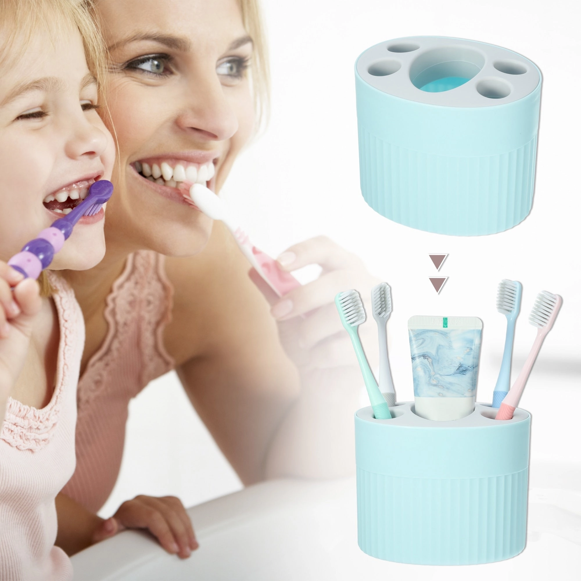 Toothbrush Holders, Bathroom Toothbrush Holders, Toothbrush Storage Organizers for Bathroom Storage, 4.69"x3.62"x3.73"