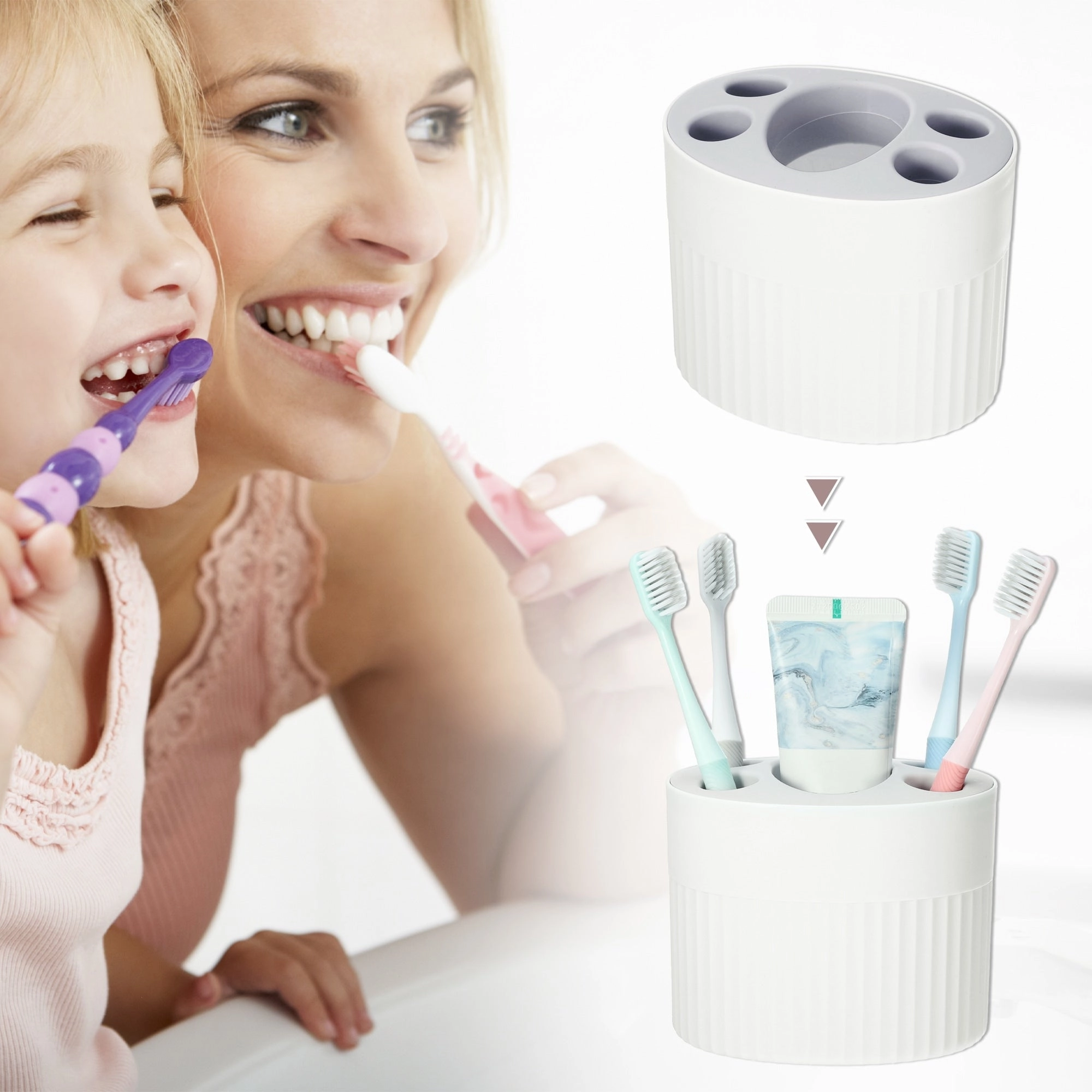 Toothbrush Holders, Bathroom Toothbrush Holders, Toothbrush Storage Organizers for Bathroom Storage, 4.69"x3.62"x3.73"