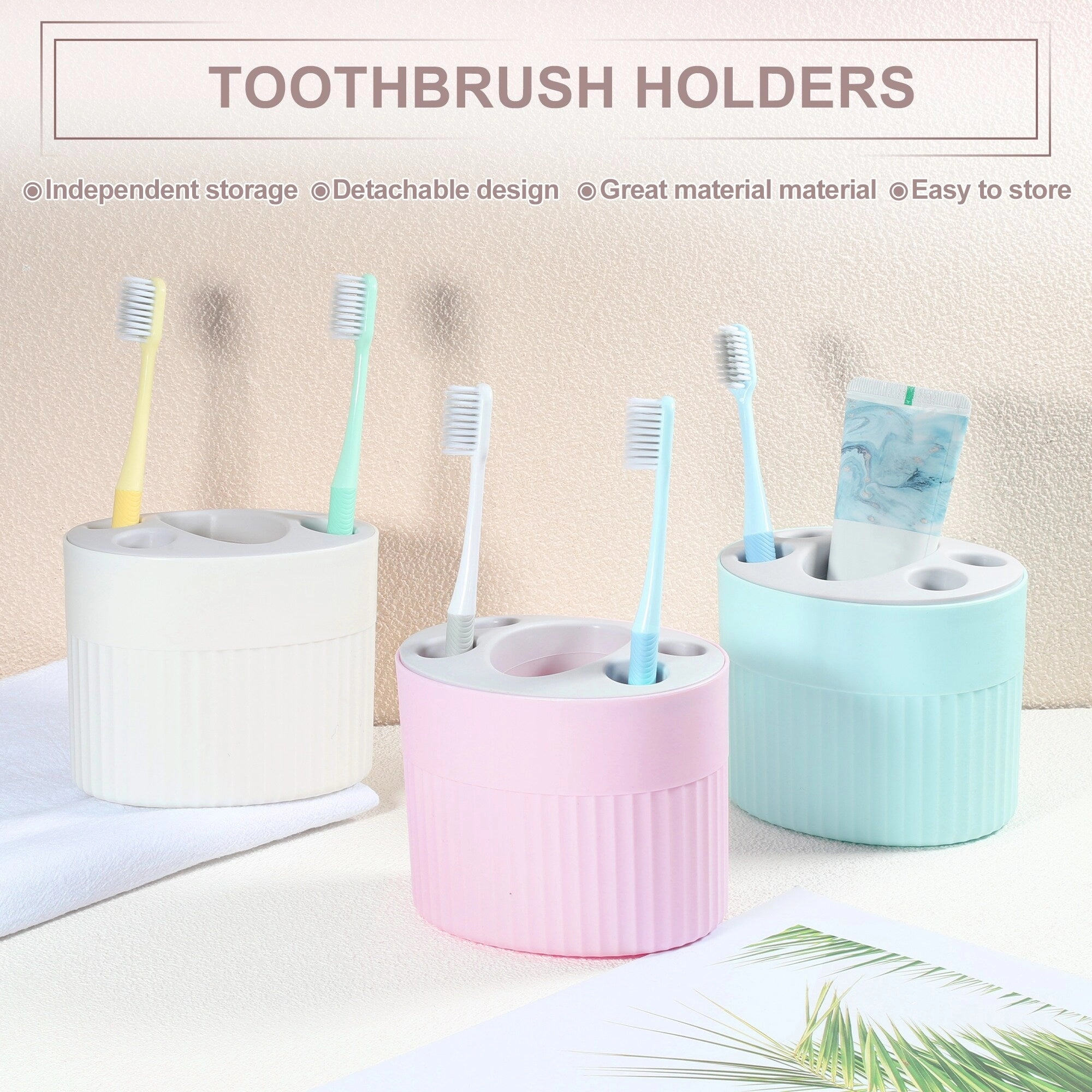 Toothbrush Holders, Bathroom Toothbrush Holders, Toothbrush Storage Organizers for Bathroom Storage, 4.69"x3.62"x3.73"