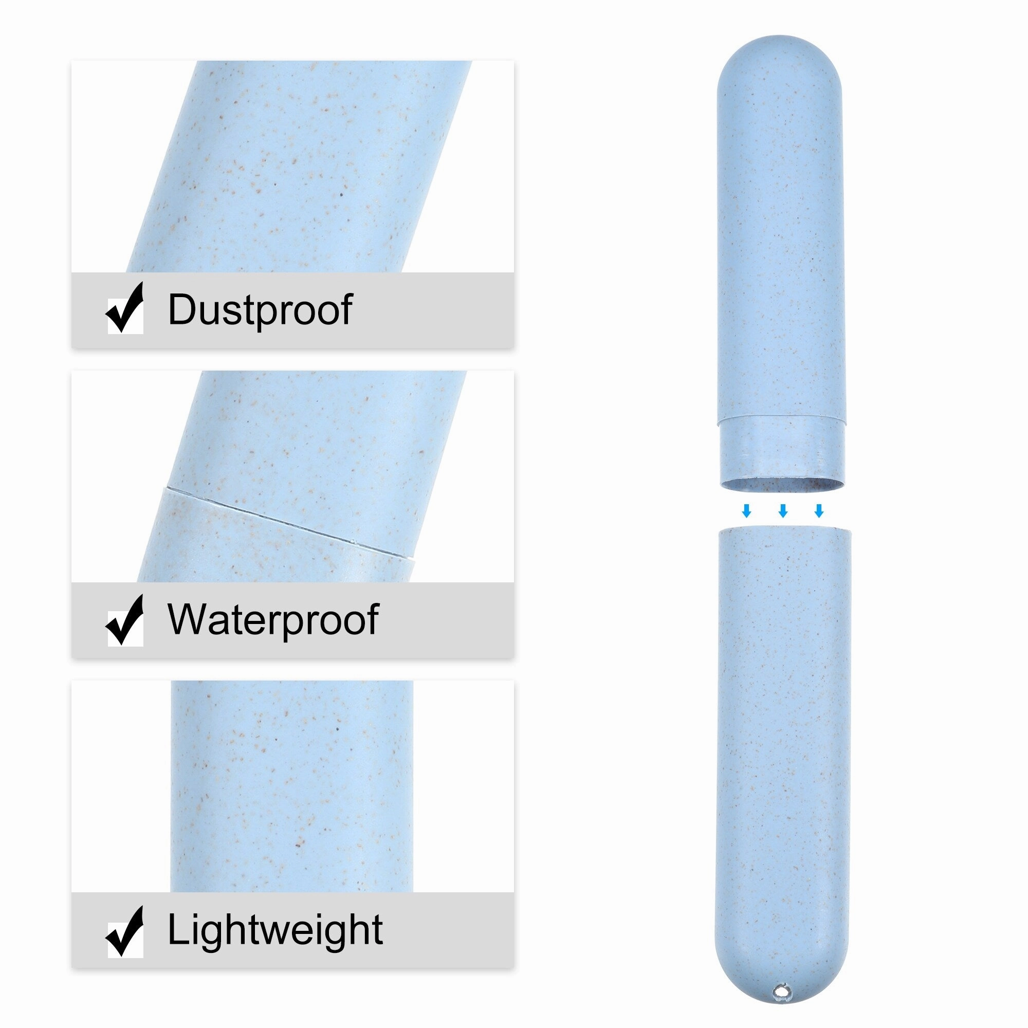 Toothbrush Holders Case for Travel 8.07"x1.22"x0.83"