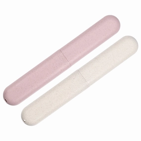 Toothbrush Holders Case for Travel Beige Pink 8.07"x1.22"x0.83" - Pink, Beige toothbrush holder,bathroom cup,bathroom organizer