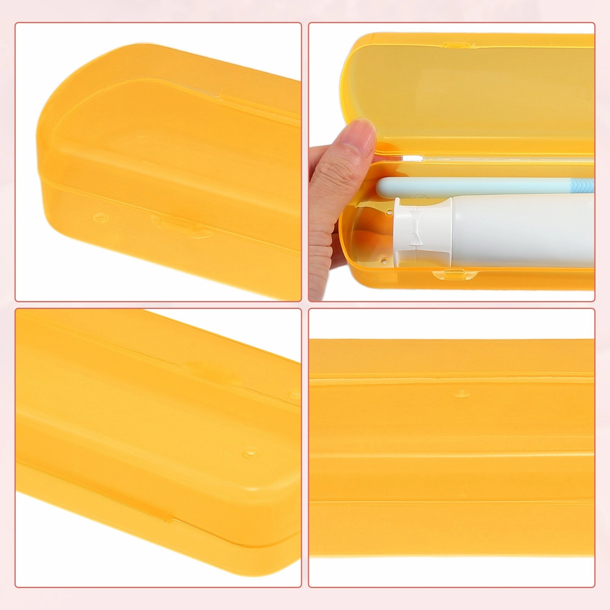 Toothbrush Travel Case, Plastic, Lightweight Traveling Toothbrush Holders Case, 2.17"x1.38"x8.07"