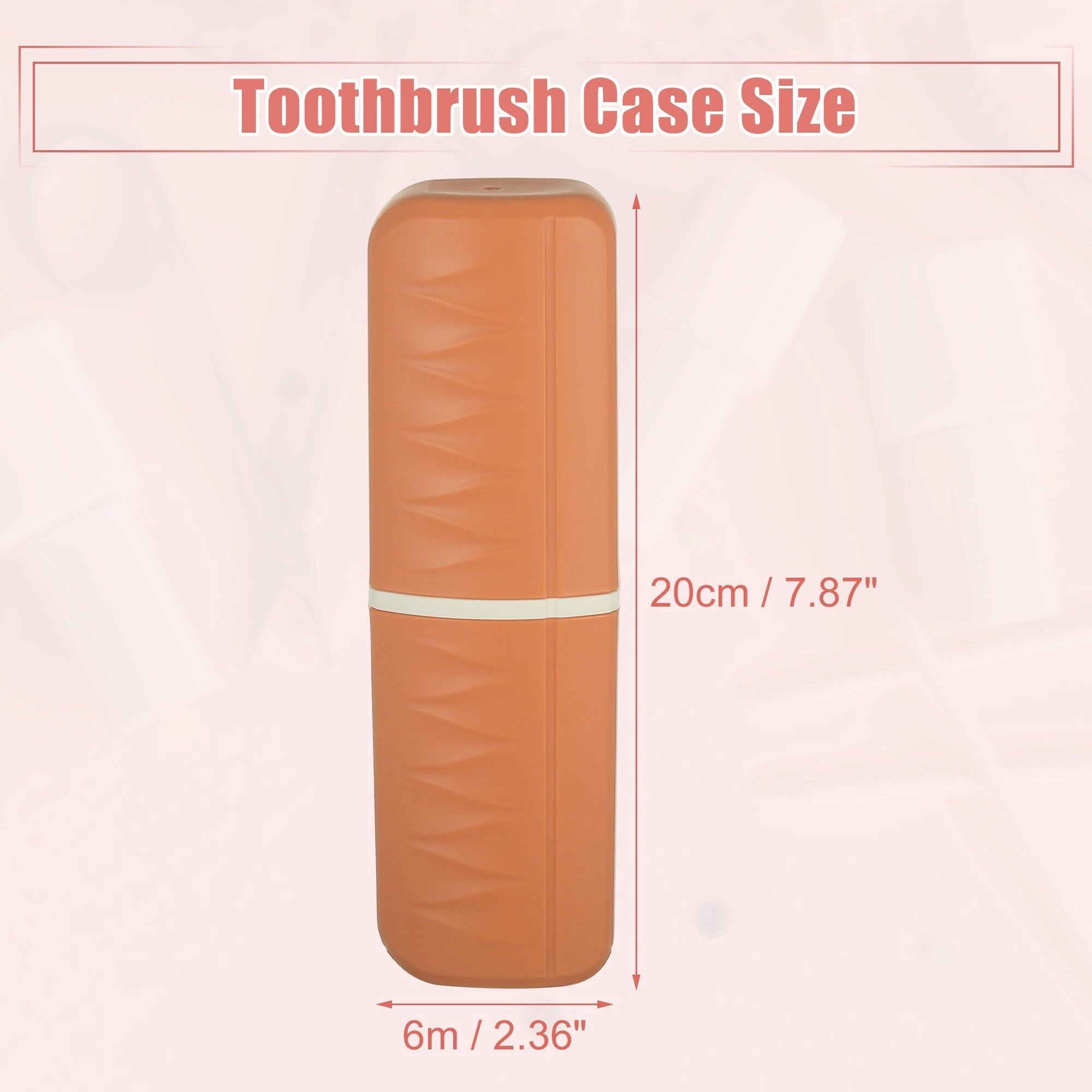 Toothbrush Travel Case, Plastic, Lightweight Traveling Toothbrush Holders Case, 2.36"x1.57"x7.87"