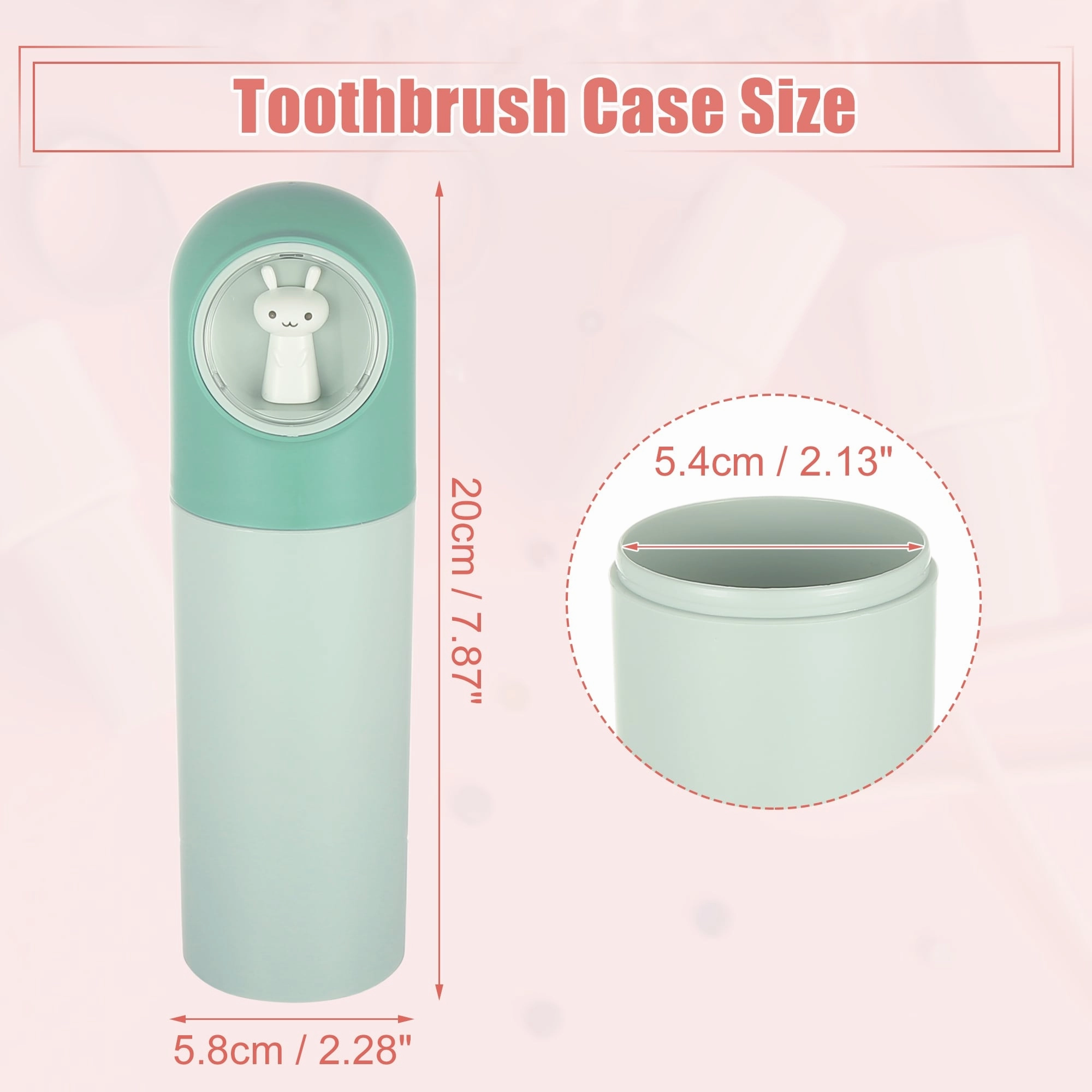 Toothbrush Travel Case, Plastic, Lightweight Traveling Toothbrush Holders Case, for Travel Business, 7.87"x2.28"