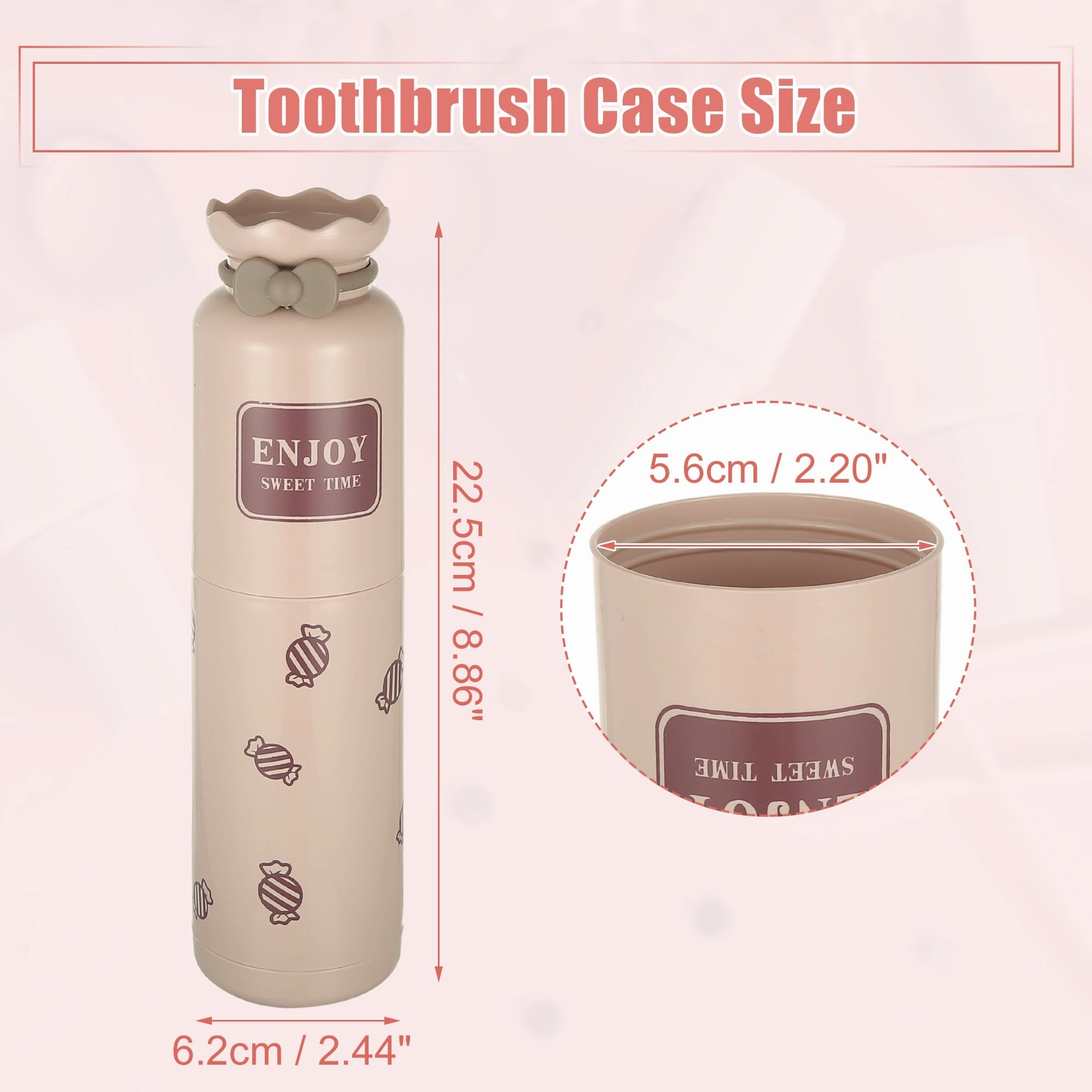 Toothbrush Travel Case, Plastic, Lightweight Traveling Toothbrush Holders Case, for Travel Business, 8.86"x2.44"