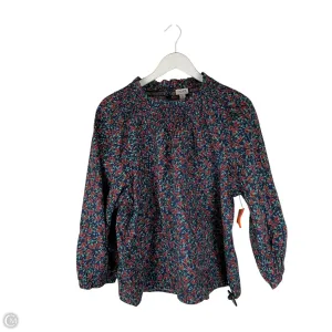 Top Long Sleeve By J. Crew In Floral Print, Size: Xl j crew