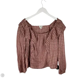 Top Long Sleeve By J. Crew In Red, Size: S j crew