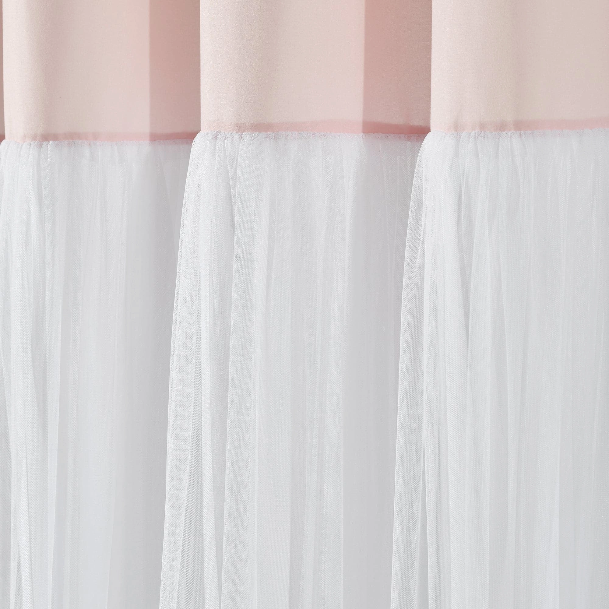 Tulle Skirt Colorblock Shower Curtain