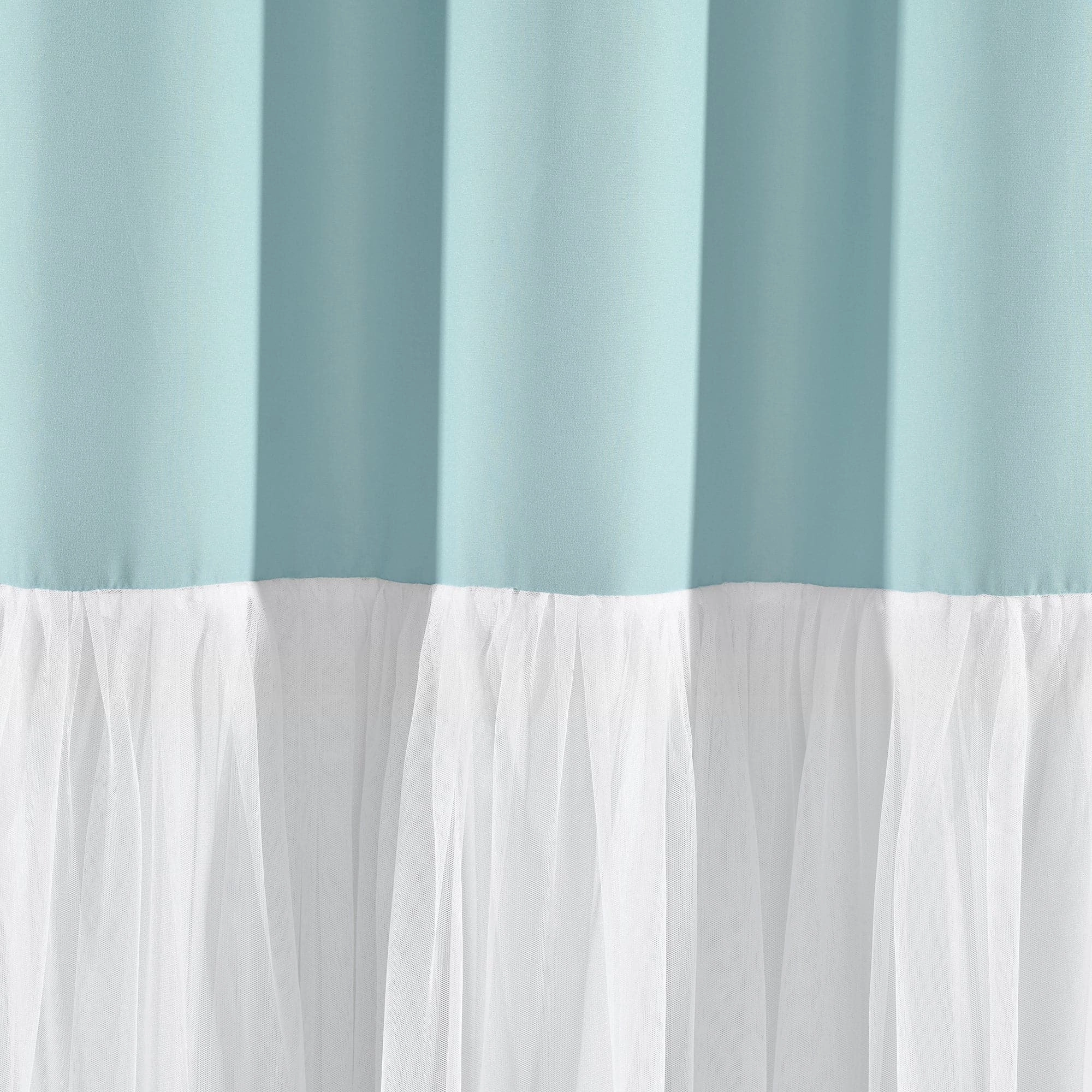 Tulle Skirt Colorblock Shower Curtain