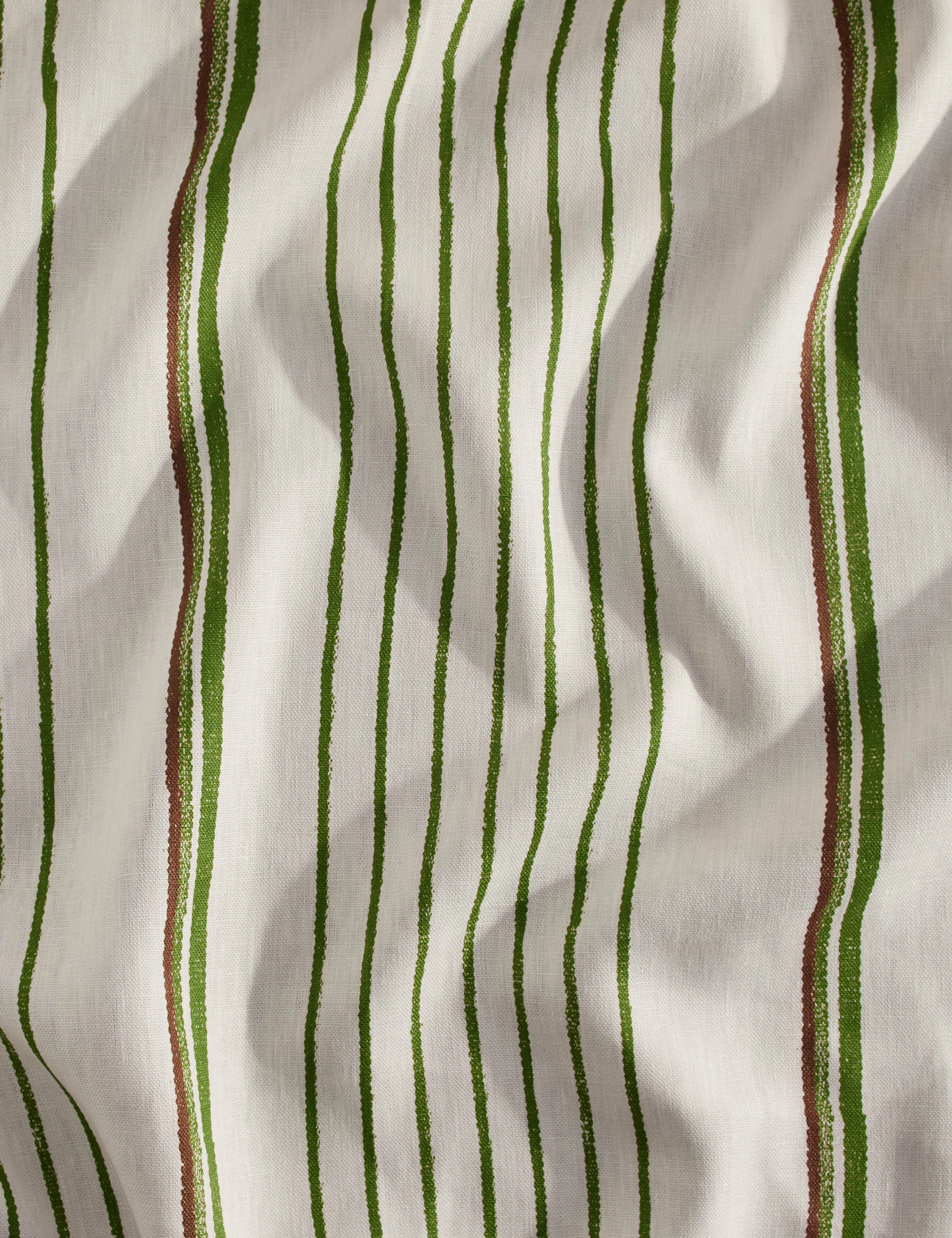 Two Tone Stripe Linen Fabric by Nathan Turner