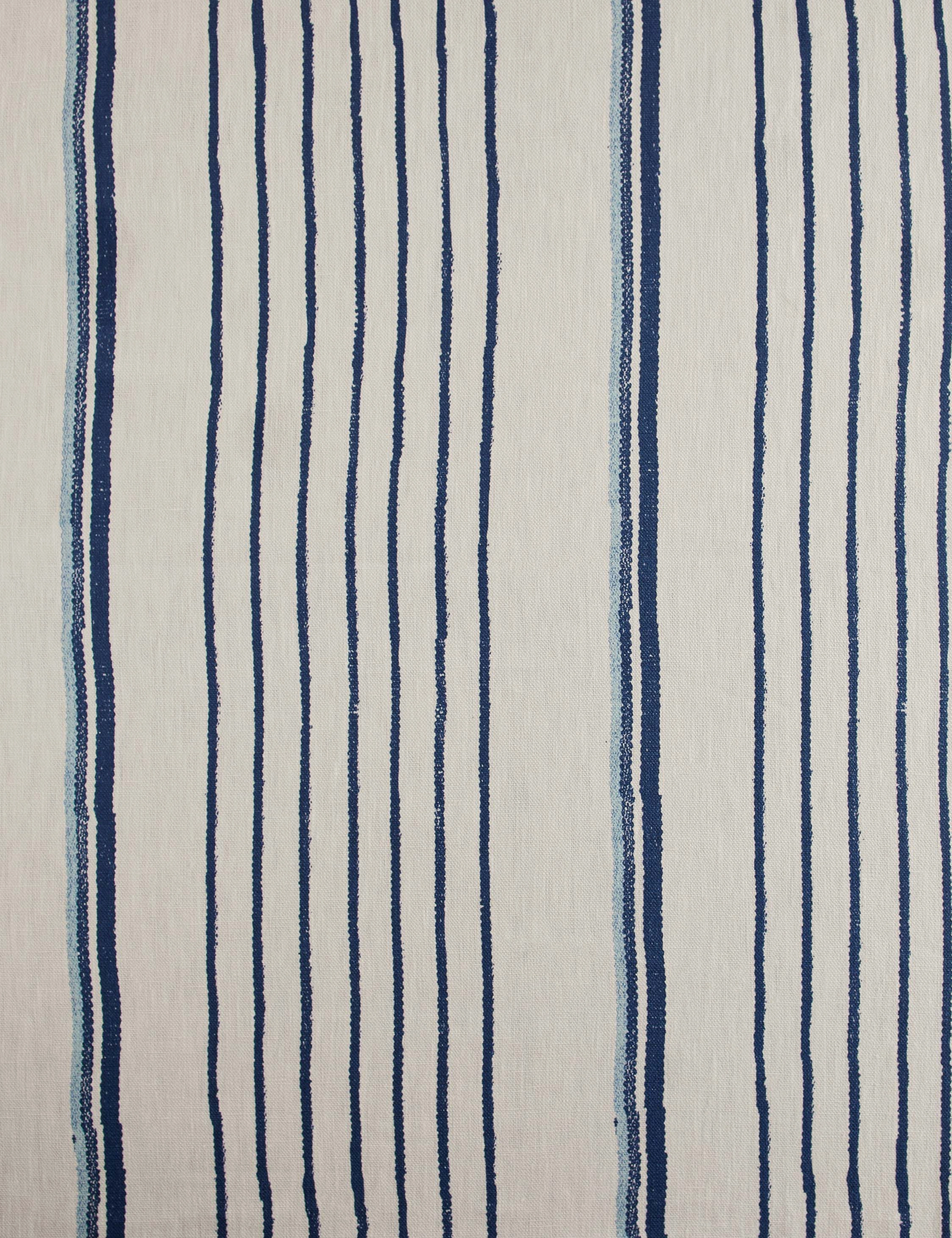 Two Tone Stripe Linen Fabric by Nathan Turner