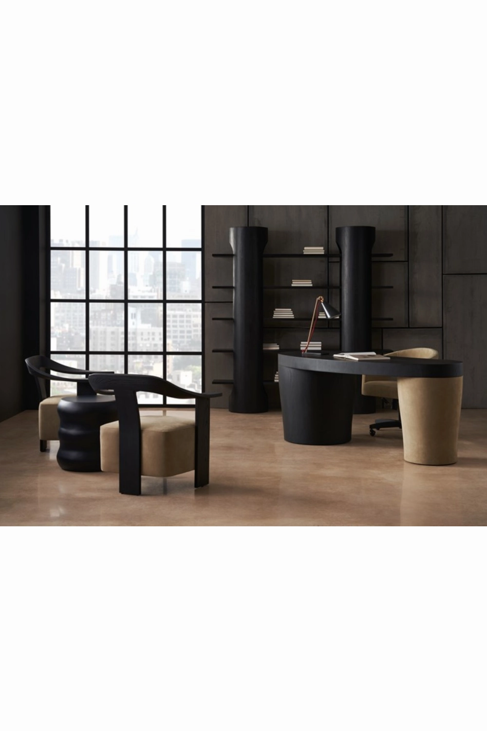 Two-Tone Suede Desk | Andrew Martin Gus