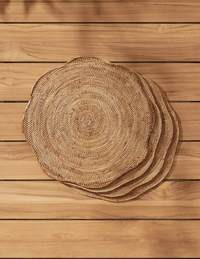 Tyna Rattan Placemats (Set of 4) home decor,home accents,interior accessories