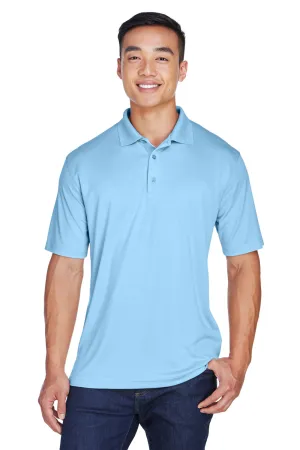 UltraClub Mens Cool & Dry Moisture Wicking Short Sleeve Polo Shirt - Columbia Blue Clothing Ultraclub