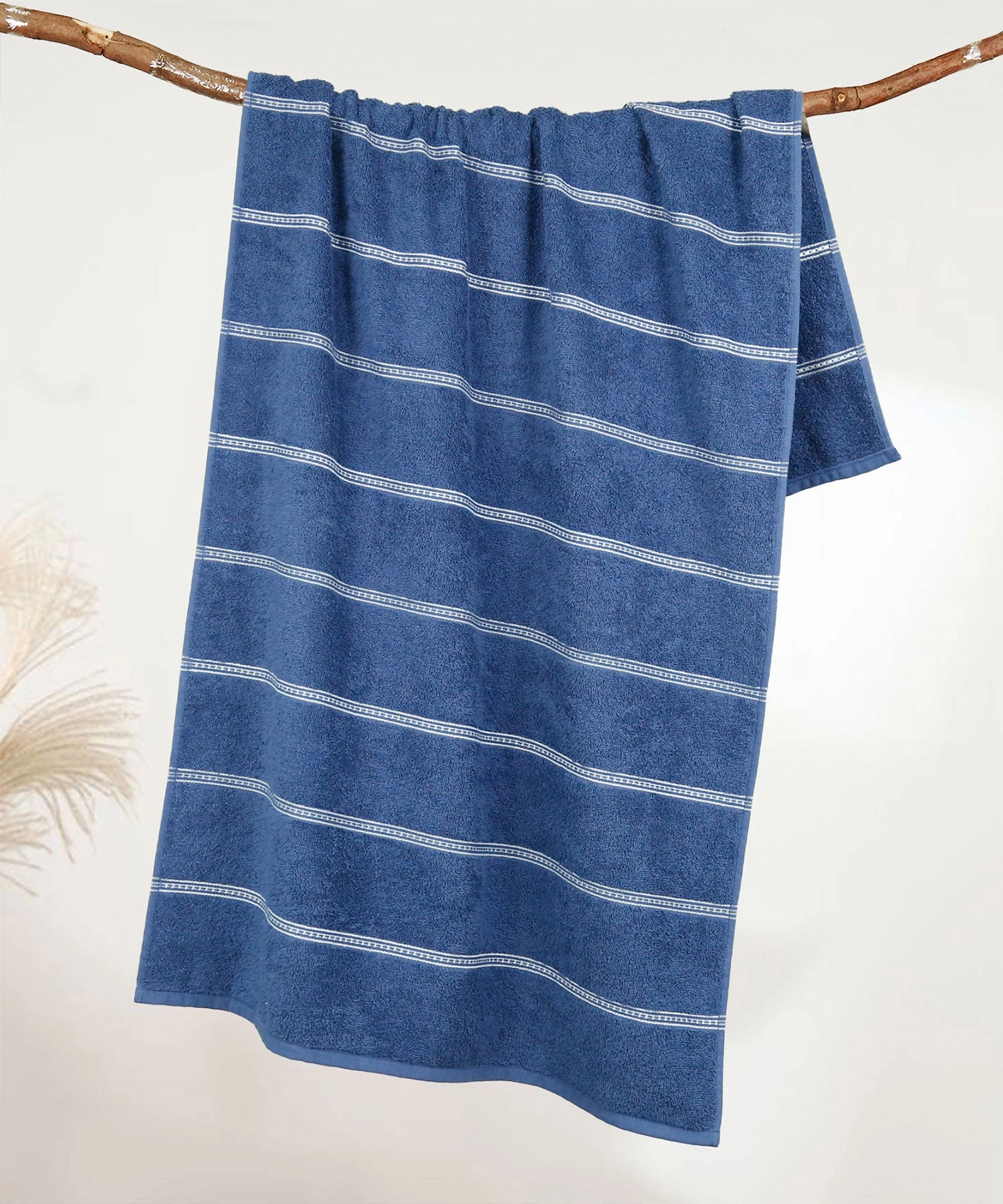 Urban Comfort 100% Cotton Bath Towel, Durable, Light Weight, Dry Fast, Doodle Blue bath towels,soft towels,bathroom textiles