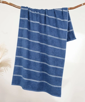 Urban Comfort 100% Cotton Bath Towel, Durable, Light Weight, Dry Fast, Doodle Blue bath towels,soft towels,bathroom textiles