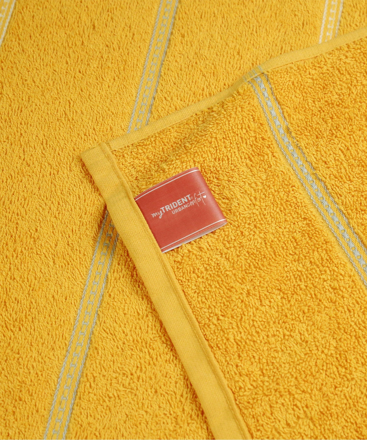 Urban Comfort 100% Cotton Bath Towel, Durable, Light Weight, Dry Fast, Drama Yellow