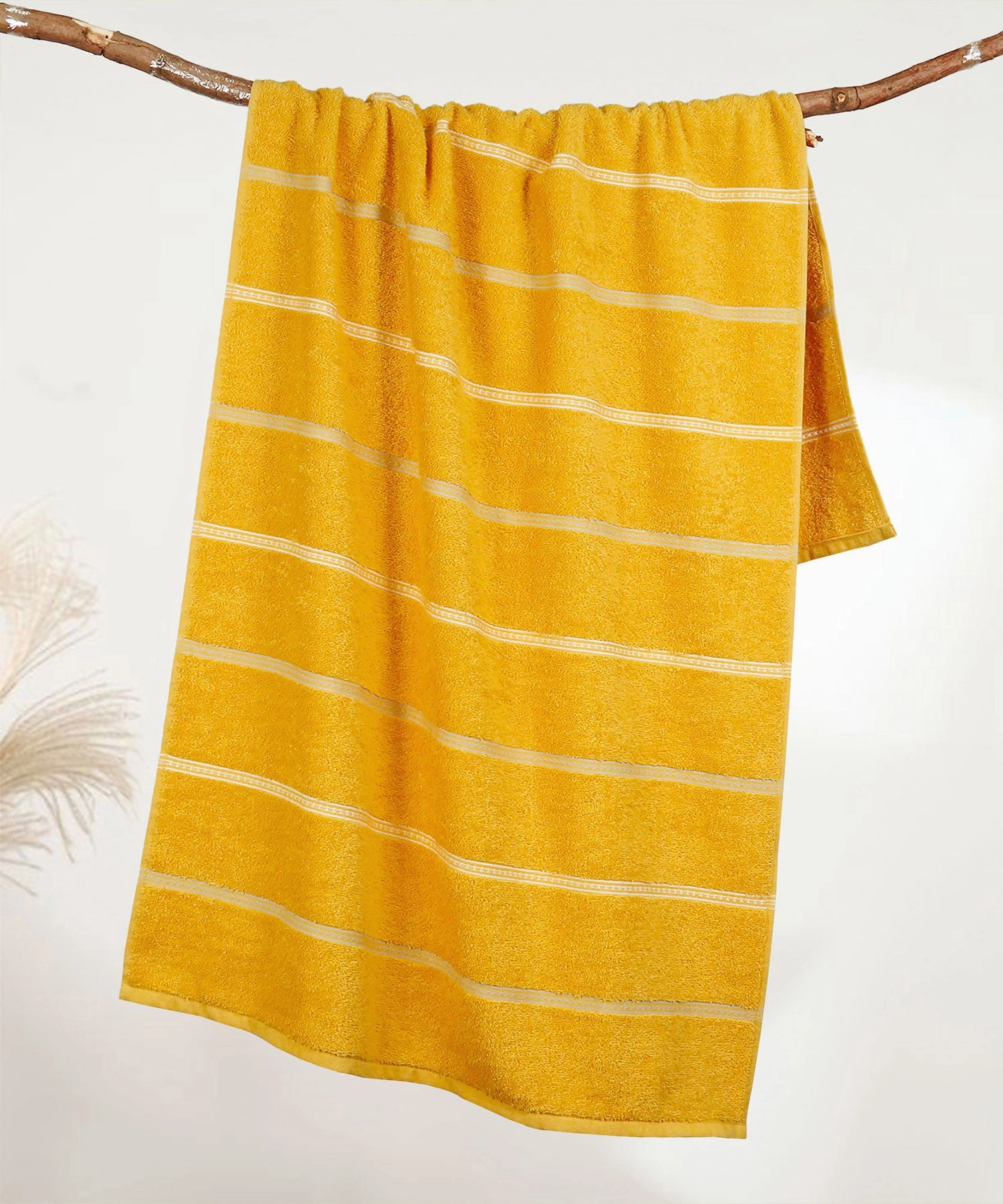 Urban Comfort 100% Cotton Bath Towel, Durable, Light Weight, Dry Fast, Drama Yellow bath towels,soft towels,bathroom textiles