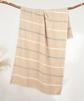 Urban Comfort 100% Cotton Bath Towel, Durable, Light Weight, Dry Fast, Hexa Brown bath towels,soft towels,bathroom textiles