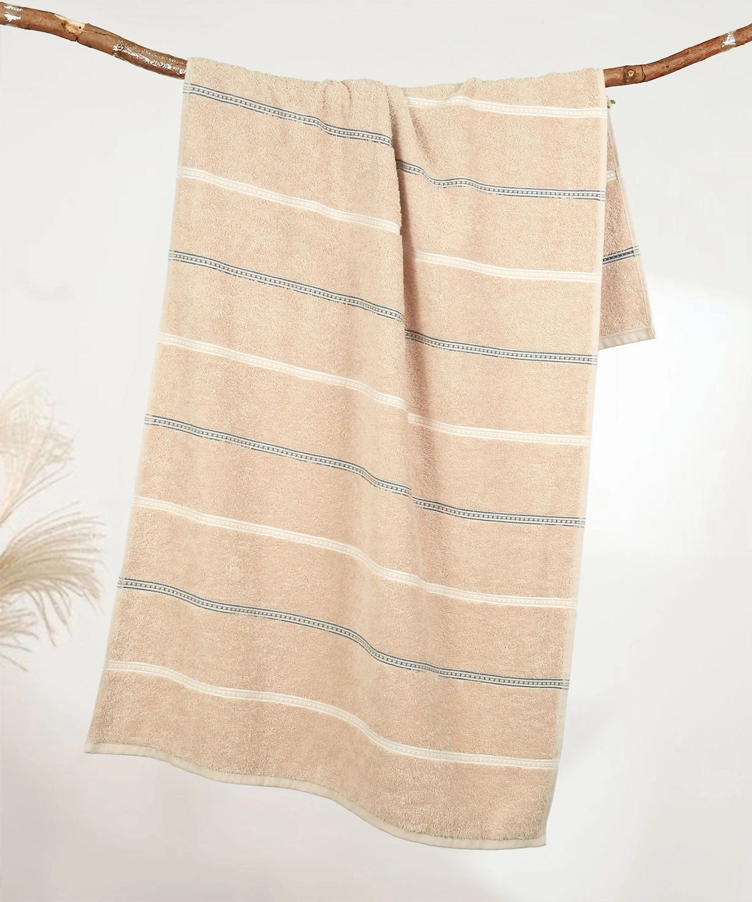 Urban Comfort 100% Cotton Bath Towel, Durable, Light Weight, Dry Fast, Hexa Brown bath towels,soft towels,bathroom textiles