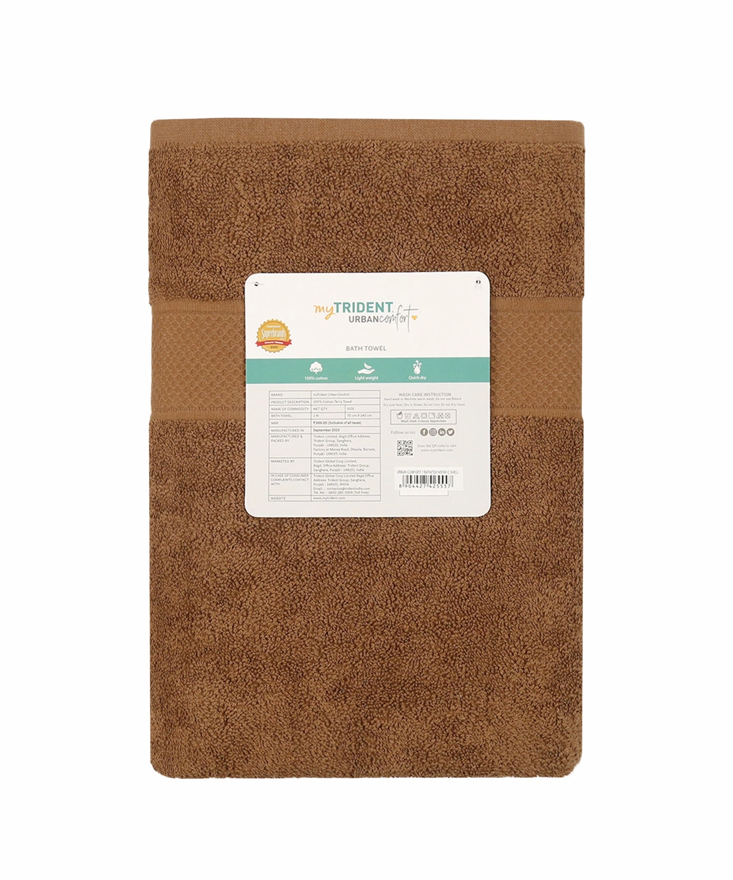 Urban Comfort, 450 GSM, Bath Towel, Coconut Shell
