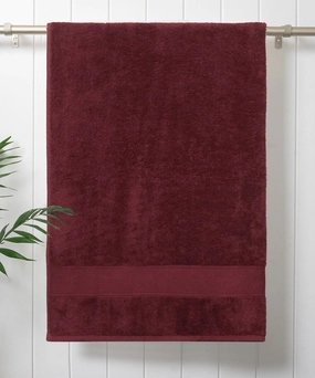 Urban Comfort, 450 GSM, Bath Towel, Wine Red bath towels,soft towels,bathroom textiles